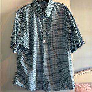 Brooks Brothers Men's Blue Checkered Shirt